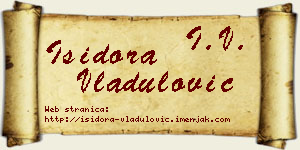 Isidora Vladulović vizit kartica